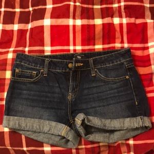 Gap Dark Wash Rolled Denim Shorts